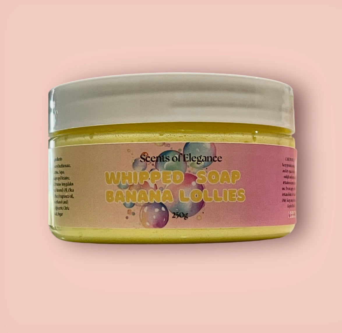 Banana Lollies Whipped Soap 250g