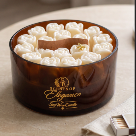 Luxury 1.7kg Soy Candle Amber Gloss Bowl
