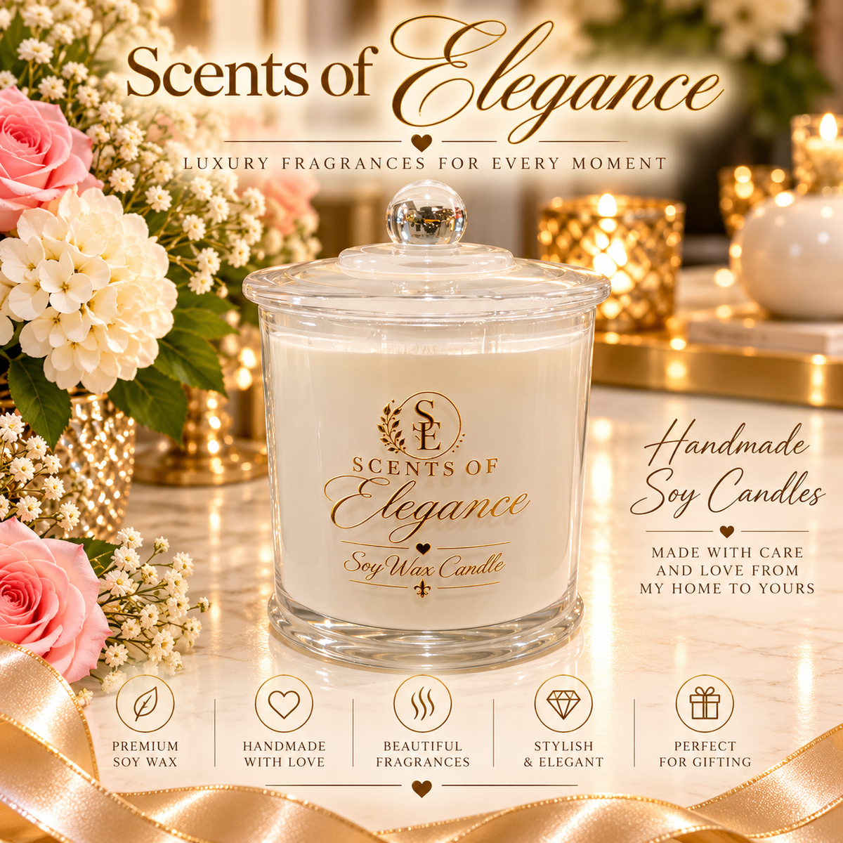 White Candle Jar 450g
