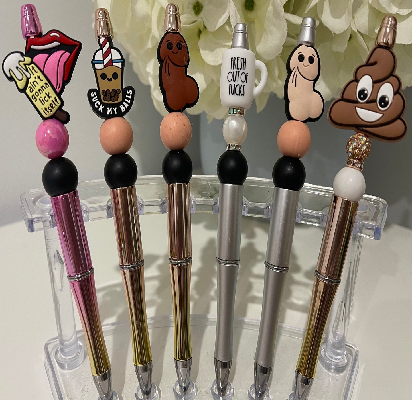 Rude Beaded Pens