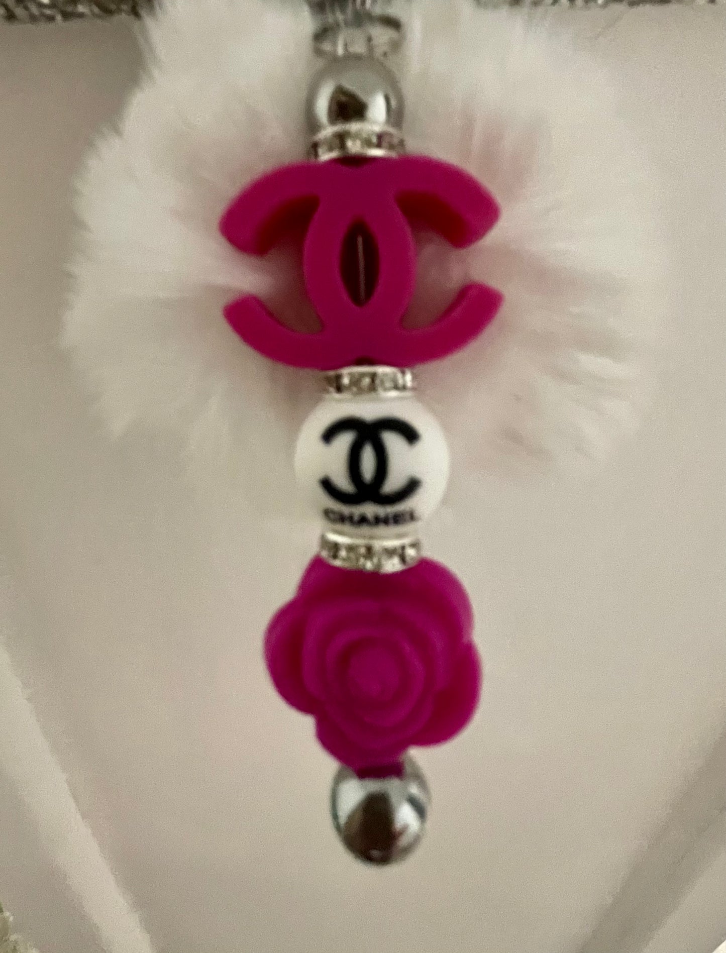 CC Inspired Hot Pink Keychain