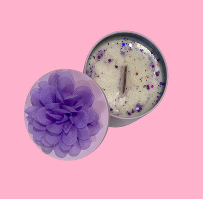 Purple 230g Candle Tin.