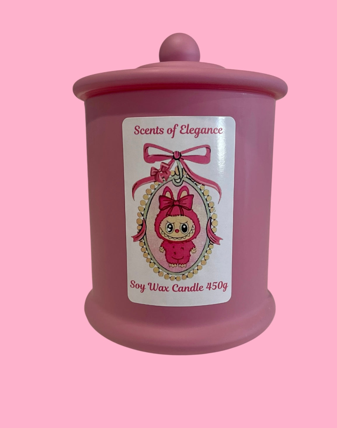 Pink Matt Candle Jar 450g