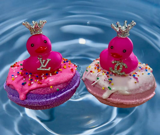 Pink Duck Donut Bath Bombs