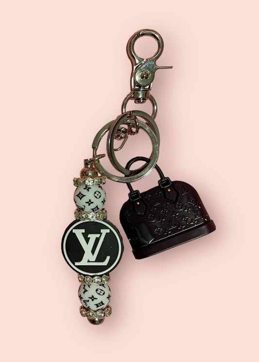 LV Black Handbag Inspired Keychain