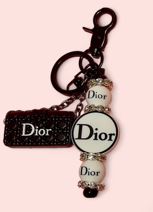 Black Dior Handbag Inspired Keychain