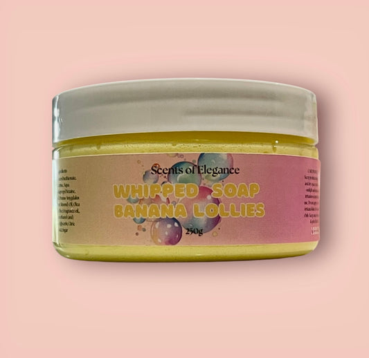 Banana Lollies Whipped Soap 250g